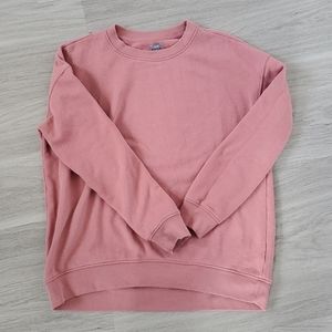 Aerie crew neck sweatshirt in dusty rose pink